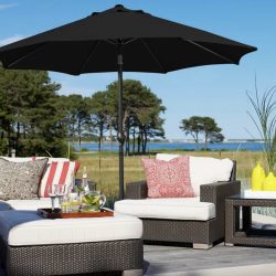 Bruton 9Ft Patio Outdoor Marke Umbrella with Crank Lift